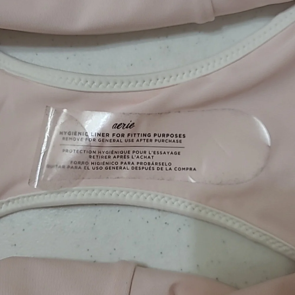 NWOT Aerie Light Pink Floral High-Waisted Full Coverage Bikini Bottom size XL - Picture 4 of 4